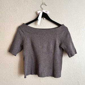 Off the shoulder cropped top